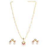 Kanchan Kundan Red Chand Necklace Set