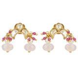 Kanchan Kundan Red Chand Necklace Set