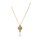 Gold Plated Sampurna Kundan Mother of Pearl Necklace Set