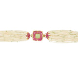 Kanchan Red Kundan Flower Necklace Set