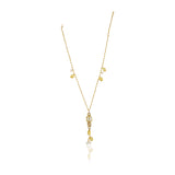 Gold Plated Sampurna Kundan Citrine Lariat Necktie Set
