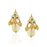 Gold Plated Sampurna Kundan Citrine Lariat Necktie Set