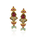 Gold Plated Sampurna Fluorite Kundan Necklace Set