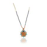 Gold Plated Sampurna Rose Moonstone Kundan Necklace Set