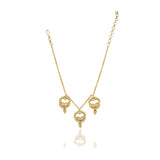 Gold Plated Sampurna Kundan Crescent Chain Necklace Set