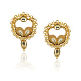 Gold Plated Sampurna Kundan Crescent Chain Necklace Set