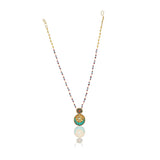 Gold Plated Sampurna Kundan Turquoise Necklace Set