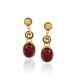 Gold Plated Sampurna Kundan Red Jade Necklace Set