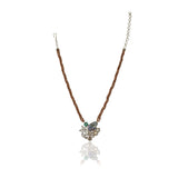 Silver Plated Sampurna Flower Bouquet Necklace Set