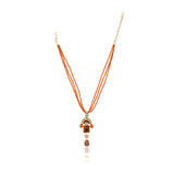 Gold Plated Sampurna Kundan Carnelian Necklace set