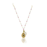 Gold Plated Sampurna Paisley Fluorite Necklace Set