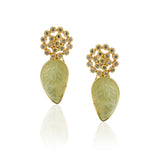 Gold Plated Sampurna Paisley Fluorite Necklace Set