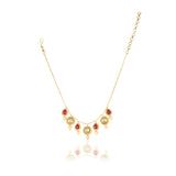 Gold Plated Sampurna Kundan Festoon Necklace Set