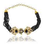 Gold Plated Sampurna Peacock Iolite Choker Set