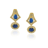 Gold Plated Sampurna Peacock Iolite Choker Set