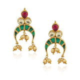 Gold Plated Sampurna Green Kundan Choker Set