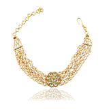Gold Plated Sampurna Kundan Flower Pearl Choker Set