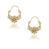 Gold Plated Sampurna Kundan Flower Pearl Choker Set