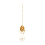 Gold Plated Kundan Flower Tikka