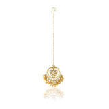 Gold Plated Kundan Chand Tikka