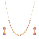 HEERA ZIRCON FLOWER NECKLACE SET