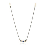 Gold Plated Black Onyx Zircon Mangalsutra