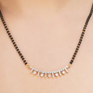 MANGAL SUTRA CHAND PENDANT ZIRCON SET