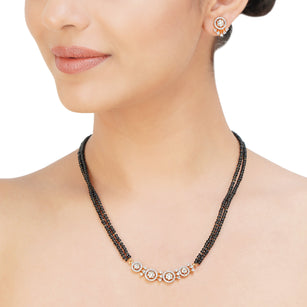 MANGLAL SUTRA ZIRCON NECKLACE SET