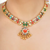 NAVRATNA ARWA NECKLACE SET