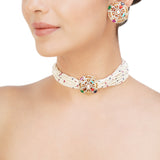 NAVRATNA CIRTLE CHOKER SET