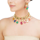 NAVRATNA ROUND CHOKER SET