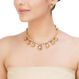 NAVRATNA OVEL NECKLACE SET
