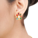 NAVRATNA OVEL NECKLACE SET