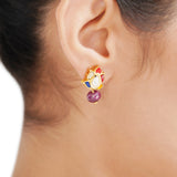 NAVRATNA PAN PENDANT SET