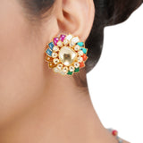 NAVRATNA PENDANT FLOWER SET