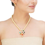NAVRATNA PAN PENDANT SET