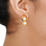 NAVRATNA PAN PENDANT SET