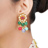NAVRATNA KUNDAN CHOKER NECKLACE SET