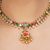 NAVRATNA POLKI NECKLACE SET