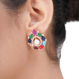 NAVRATNA PAN ROSE NECKLACE SET