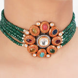 NAVRATNA ROUND CHOKER SET