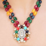 NAVRATNA  MULTI PENDANT SET