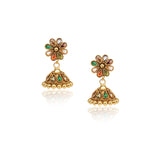 Gold Plated Navrattan  Necklace Set