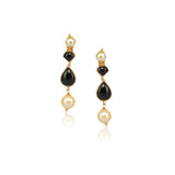 Gold Plated Kundan Black Onyx Necklace Set
