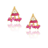 Gold Plated  Kundan Red Choker Necklace set