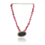Silver Plated Dolomite Tourmaline Necklace Set