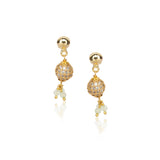 Gold Plated Zircon Bead Necklace Set