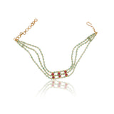 Gold Plated Kundan Fluorite Choker Necklace Set
