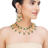 SHAGUN FLOWER KUNDAN NECKLACE SET
