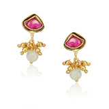 Gold Plated Kundan Fluorite Choker Necklace Set